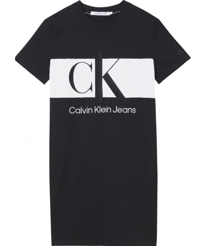 Robe / tee shirt long Calvin Klein pour femme de couleur noir et blanc. J20J218862 FIESTA CONCEPT STORE