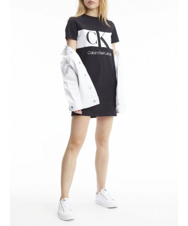 Robe / tee shirt long Calvin Klein pour femme de couleur noir et blanc. J20J218862 FIESTA CONCEPT STORE