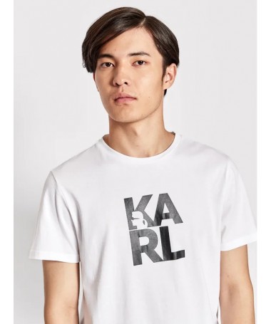 Tee shirt manches courtes et col rond Karl Lagerfeld pour homme. KL22MTS01 FIESTA CONCEPT STORE