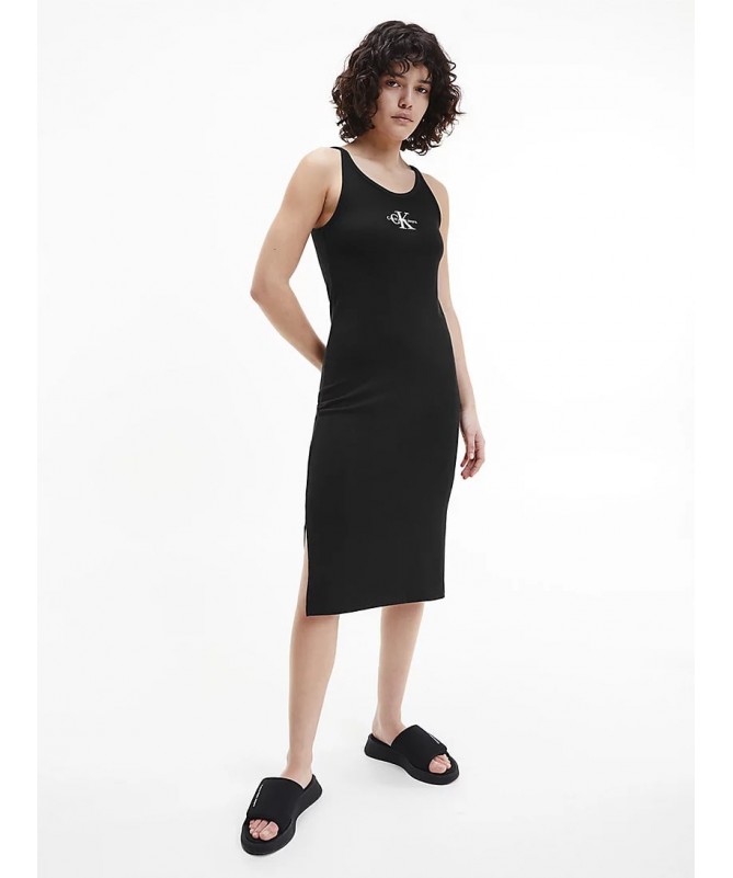 Robe débardeur slim longueur midi avec monogramme pour femme Calvin Klein. J20J219066 FIESTA CONCEPT STORE Robe débardeur slim longueur midi avec monogramme pour femme Calvin Klein. J20J219066 FIESTA CONCEPT STORE