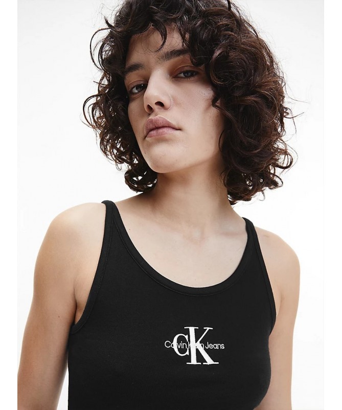Robe débardeur slim longueur midi avec monogramme pour femme Calvin Klein. J20J219066 FIESTA CONCEPT STORE Robe débardeur slim longueur midi avec monogramme pour femme Calvin Klein. J20J219066 FIESTA CONCEPT STORE