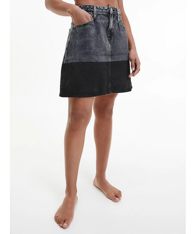 Mini jupe taille haute Calvin Klein en jean pour femme. J20J219215 FIESTA CONCEPT STORE