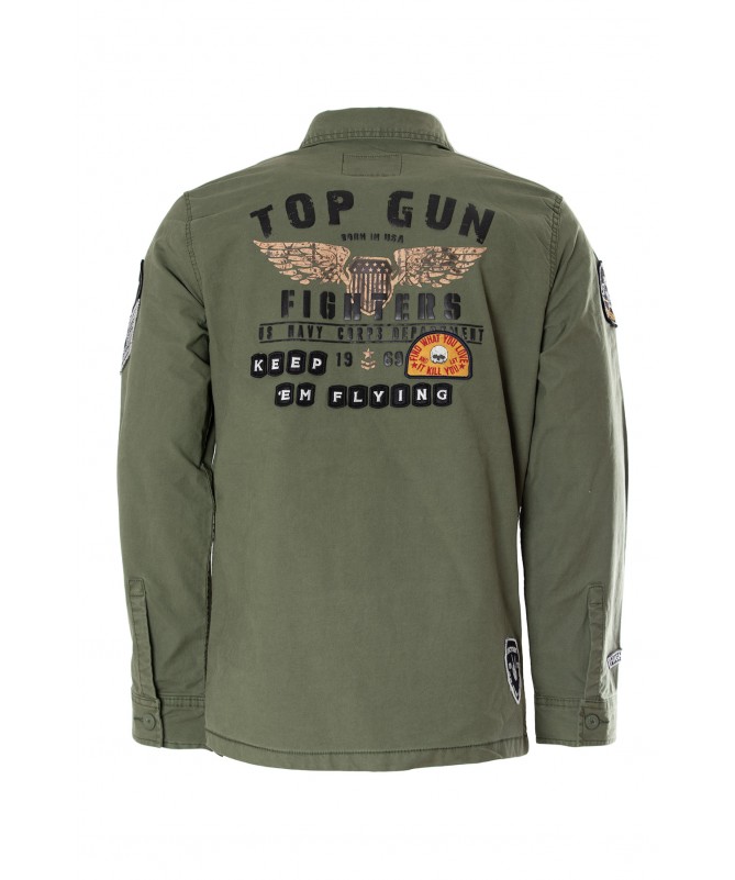 Chemise à écusson Top Gun pour homme. TG-S-06 FIESTA CONCEPT STORE