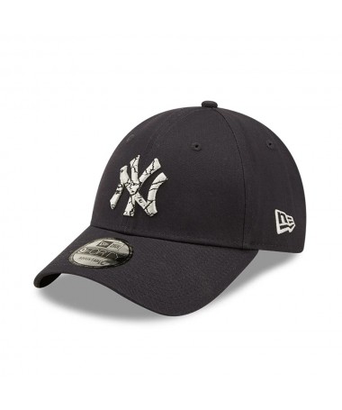 Casquette Officielle New Era 9FORTY Strapback New York Yankees MLB Marble Infill Bleu Marine