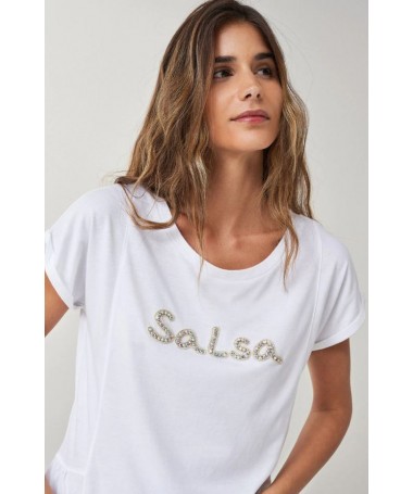 Tee-shirt femme Salsa à logo brillant. 125392 FIESTA CONCEPT STORE