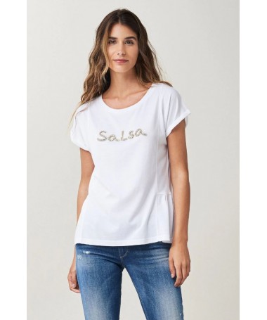 Tee-shirt femme Salsa à logo brillant. 125392 FIESTA CONCEPT STORE