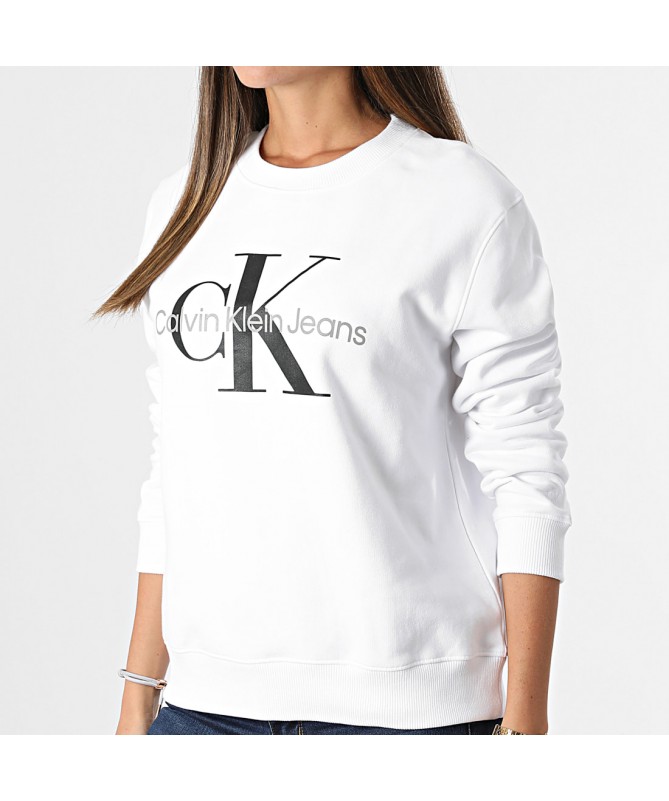 Pull Calvin Klein pour femme. Nouvelle Collection Calvin Klein Jeans 2022. Logo + monogramme sur la poitrine. J20J219140 FIESTA