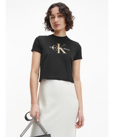 T shirt Calvin Klein pour femme taille haute manches courtes. 
J20J218852 - Fiesta