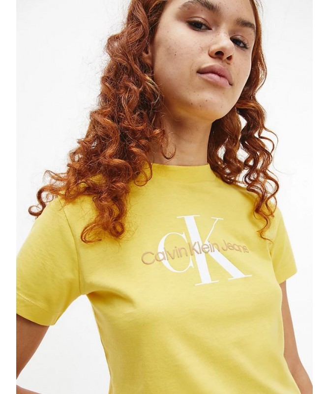 T shirt Calvin Klein pour femme taille haute manches courtes. 
J20J218852 - Fiesta