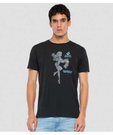 T-shirt Replay ras-du-cou homme en jersey à fibres libérées de pur coton. 
M6020 .000.22662G fiesta